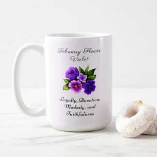 Mug Février Mois de naissance Violet Fleur Delicet Flo