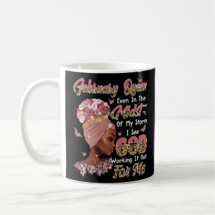 Mug Février Reine Black Femmes Anniversaire Le Travail