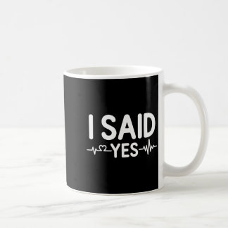 Mug Fiançailles de couple assorti J'ai dit oui