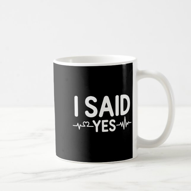 Mug Fiançailles de couple assorti J'ai dit oui (Droite)