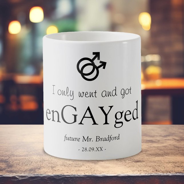 Mug Fiançailles drôles 'enGAYgées'   (Créateur téléchargé)