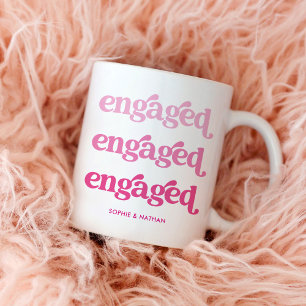 Mug Fiancé   Boho Pink Gradient Texte
