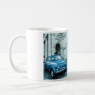 Mug Fiat 500 voiture de police, Cinquecento en Italie