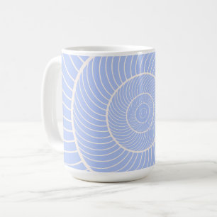 Mug Fibonacci d'escargot de crème lilas périphérique