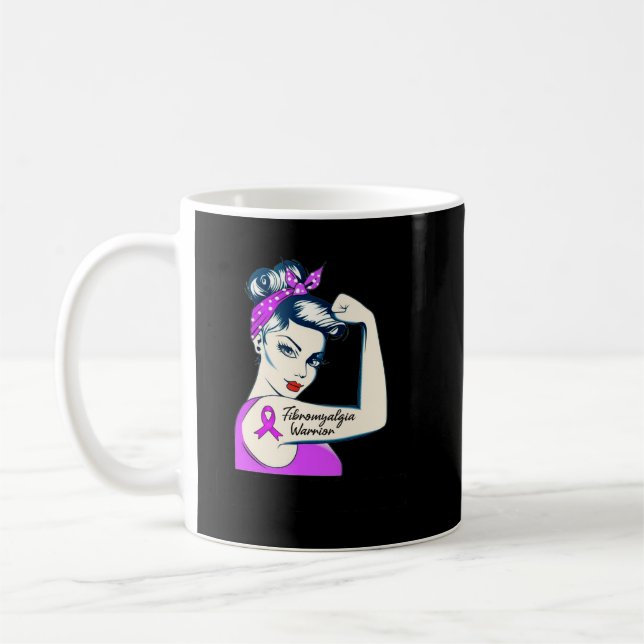Mug Fibro Guerrier Indestructible Fibromyalgie Sensibi (Gauche)