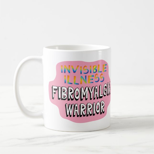 Mug Fibromyalgia Guerrier Lutte pour la sensibilisatio (Gauche)