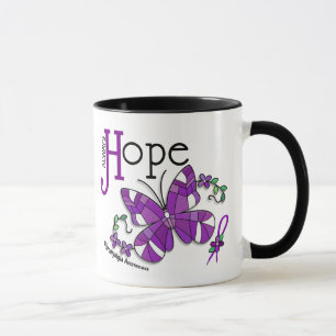 Mug Fibromyalgie de papillon en verre souillé
