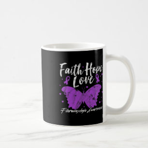 Mug Fibromyalgie Sensibilisation au papillon violet Fi