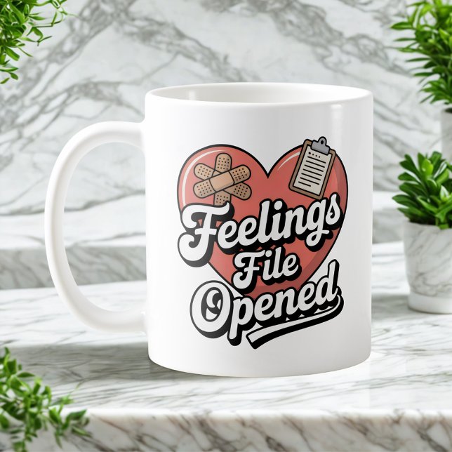 Mug Fichier de sentiments ouvert | Humour de guérison  (Créateur téléchargé)