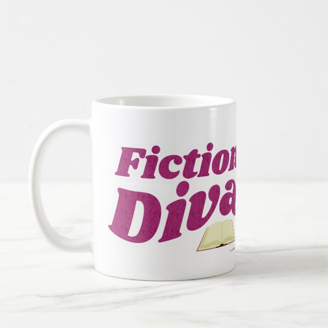 Mug Fiction Diva Sassy Fun Livre Design Écrivain Sloga (Gauche)