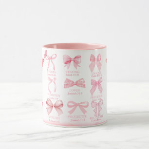 Mug Fidèle & Beau – Affirmation Chrétienne Arc Rose