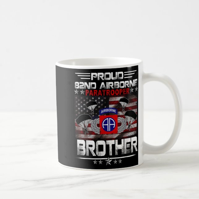 Mug Fier 82e Parachutiste aéroporté Drapeau américain  (Droite)