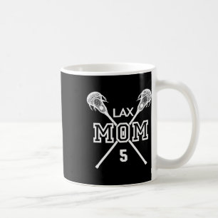 Mug Fier Amour Lacrosse Maman #5 Lax Joueur Numéro 5 M