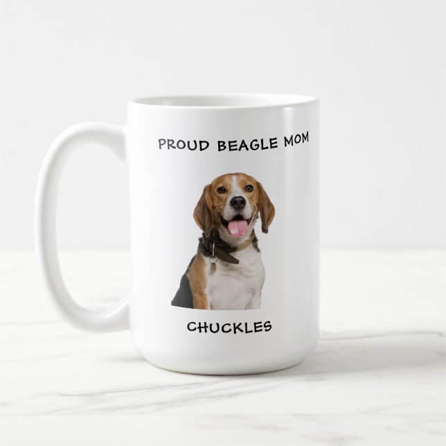 Mug Fier Beagle Maman Personnalisé Animaux de compagni (Gauche)