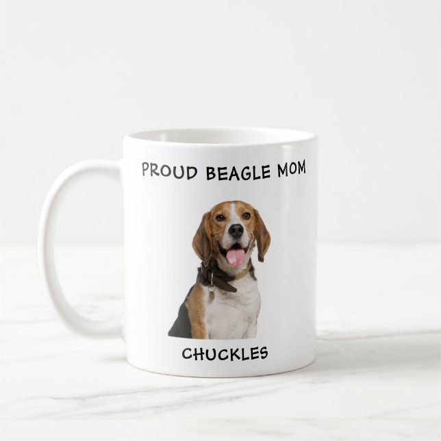 Mug Fier Beagle Maman Personnalisé Animaux de compagni (Gauche)