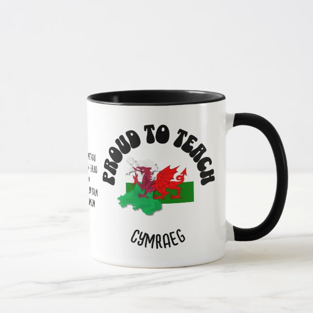 Mug FIER D'APPRENDRE À CYMRAEG Welsh L'appréciation de (Droite)