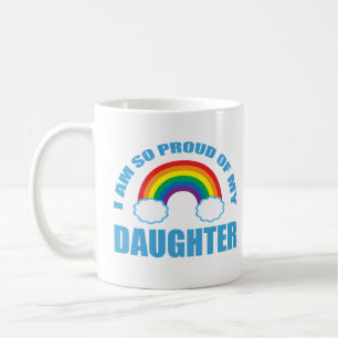 Mug Fier de ma fille Gay pride arc-en-ciel Parent