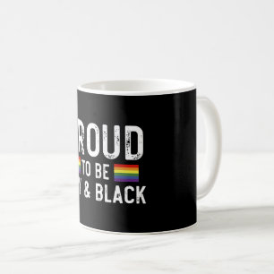 Mug Fier d'être gay et mois de la fierté noire 2025