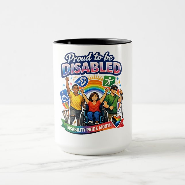 Mug Fier d'être handicapé (Centre)
