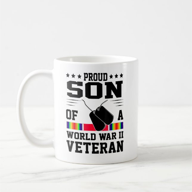 Mug Fier Fils De Vétéran 2ÈME GUERRE MONDIALE De La De (Gauche)