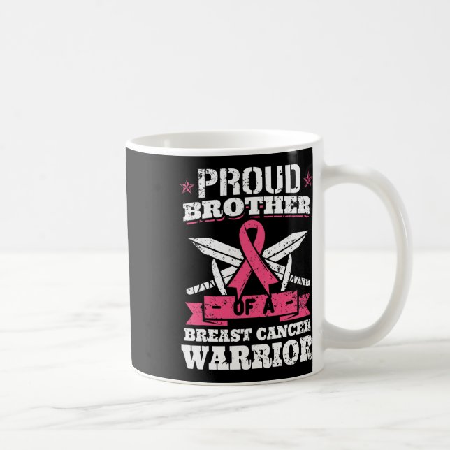 Mug Fier Frère Du Cancer Du Sein Guerrier Pink (Droite)