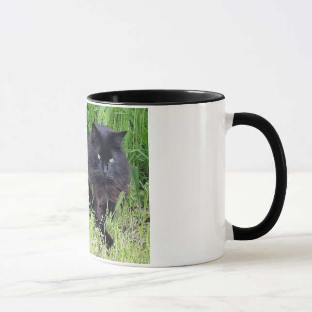 Mug Fier majestueux félin de longs cheveux pelucheux (Droite)