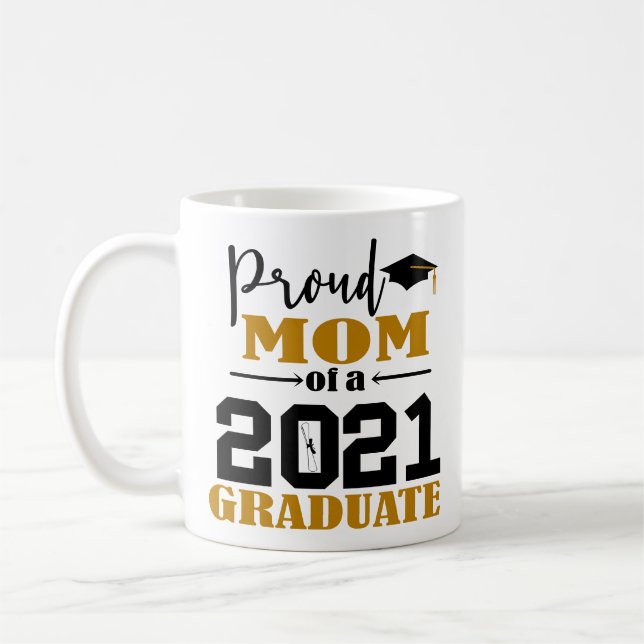 Mug Fier maman d'un diplômé de 2021 (Gauche)