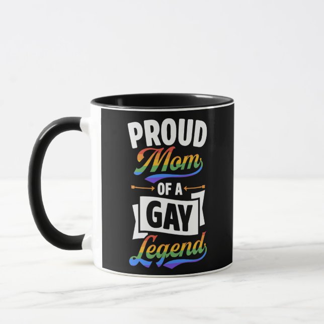 Mug Fier Maman D'Une Légende Gay Drôle Fils De Fierté  (Gauche)