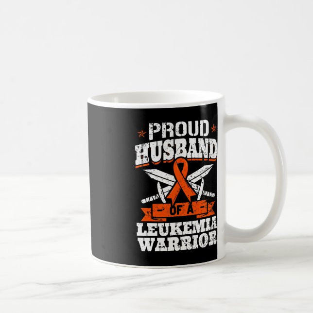 Mug Fier Mari D'Une Leucémie Guerrier Sensibilisation  (Droite)