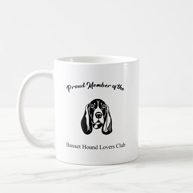 Mug Fier membre du Basset Hound Lovers Club (Gauche)