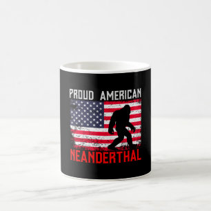 Mug Fier Nandertal américain   États-Unis Drapeau & Bi
