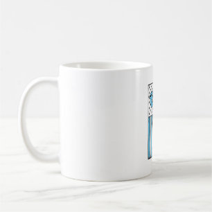 Mug Fier Nouveau Papa Pieds de Bébé Drapeau Vector Des