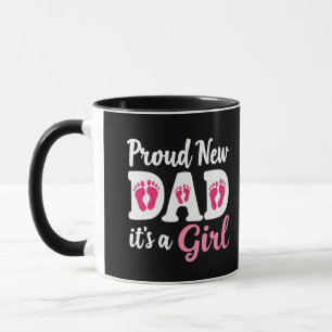 Mug Fier Nouveau Père C'est une fille Genre Révéler Pa