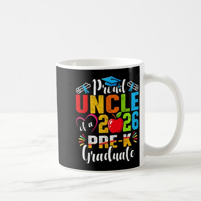 Mug Fier oncle d'un diplômé de pré-maternelle 2026 pou (Droite)