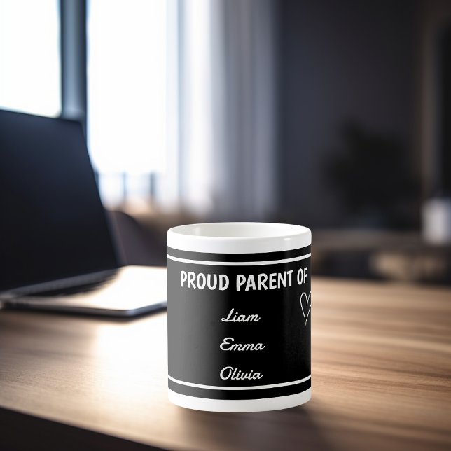 Mug Fier parent de avec des noms personnalisés (Créateur téléchargé)