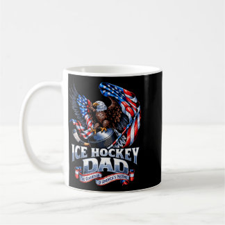 Mug Fier père de hockey sur glace - Drapeau américain