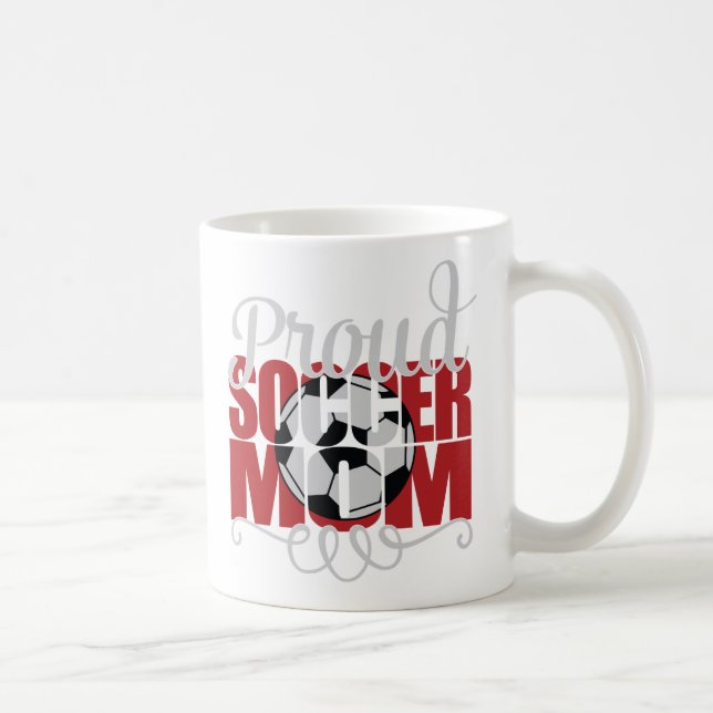 Mug Fier Soccer Maman en rouge (Droite)