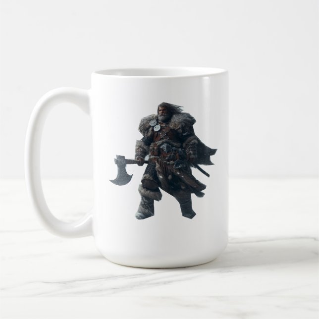 Mug Fierce Barbarian Warrior avec l'Ancien Ax (Gauche)