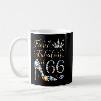 Mug Fierce Fabuleux et 66s Ans Femme 66e Anniversaire