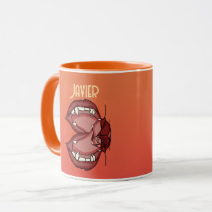 Mug Fierce personnalisée Expression du fang d’un vampi