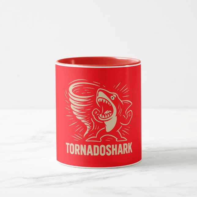 Mug Fierce requin tornade conception d'art pour viral (Centre)