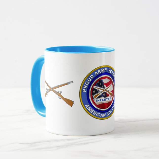 Mug Fière armée vétéran soldat d'infanterie (Devant gauche)