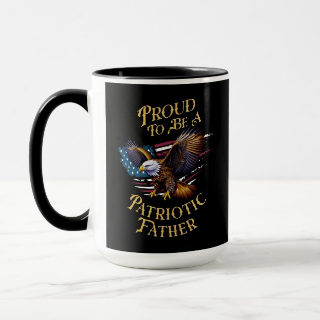 Mug Fière d'être un père patriotique (Gauche)