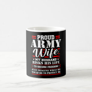 Mug Fière épouse de l'armée Conjoint militaire Jour