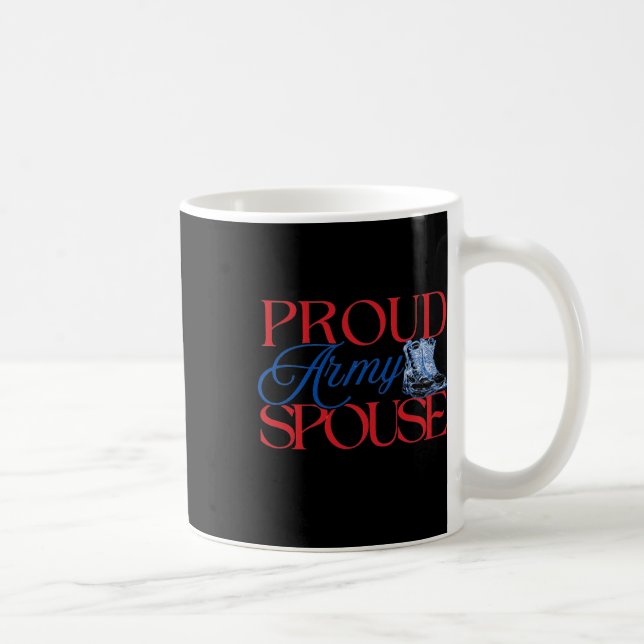 Mug Fière épouse de l'armée - Mari de femme de l'armée (Droite)