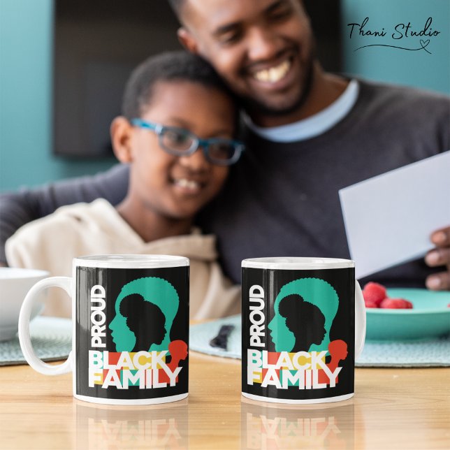 Mug Fière Famille noire Mois de l'histoire des Noirs (Créateur téléchargé)