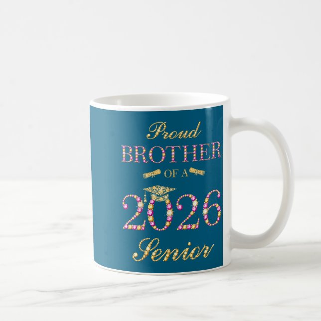 Mug Fière Frère 2026 Diplômé Senior Design (Droite)