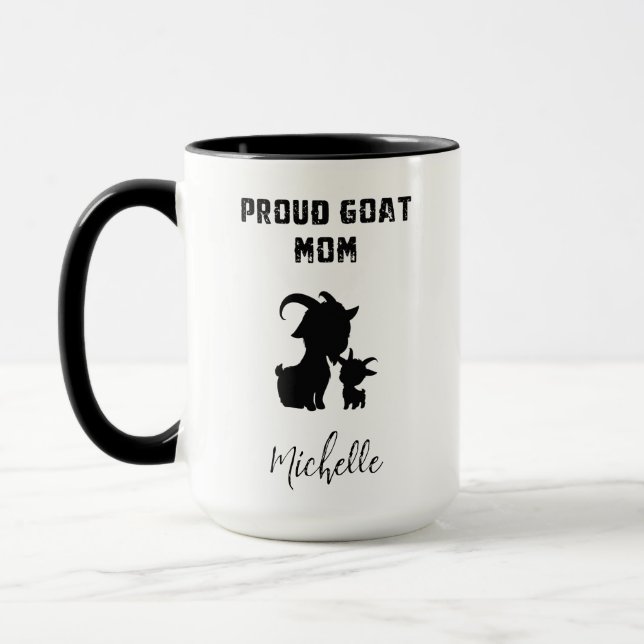 Mug Fière Maman Chèvre Ferme Amoureuse des Animaux Mam (Gauche)