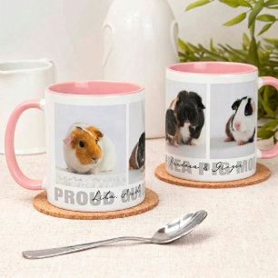 Mug Fière Maman de Cochon d'Inde Collage Photo Personn