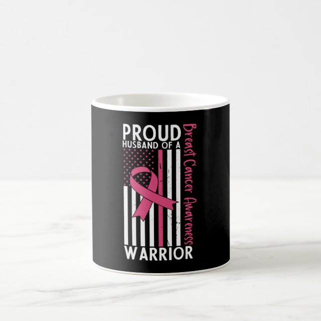 Mug Fière Mari D'Un Guerrier Sensibilisation Au Cancer (Centre)